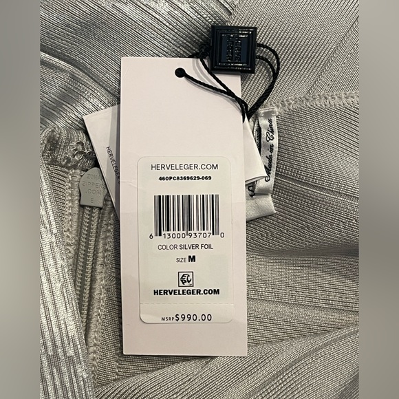 Herve Leger Deep V Bandage Dress - Picture 7 of 10